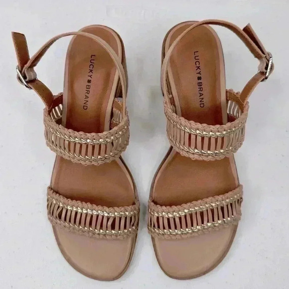 NWT Lucky Brand Women's Sabene Strappy High
Heel Sandals Buckle Closure Sz 8M/39 - Picture 2 of 15